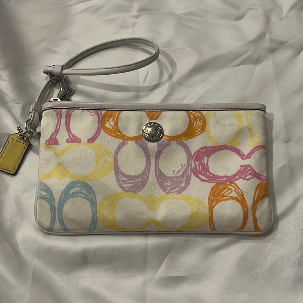 Coach scribble wristlet